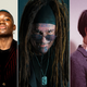 Kayus Bankole and Alloysious Massaquoi of Young Fathers (Photo: Julia Noni), Al Jourgensen of Ministry (Photo: Phil Parmet), and Kevin Barnes of Of Montreal (Photo: Ebru Yildiz)